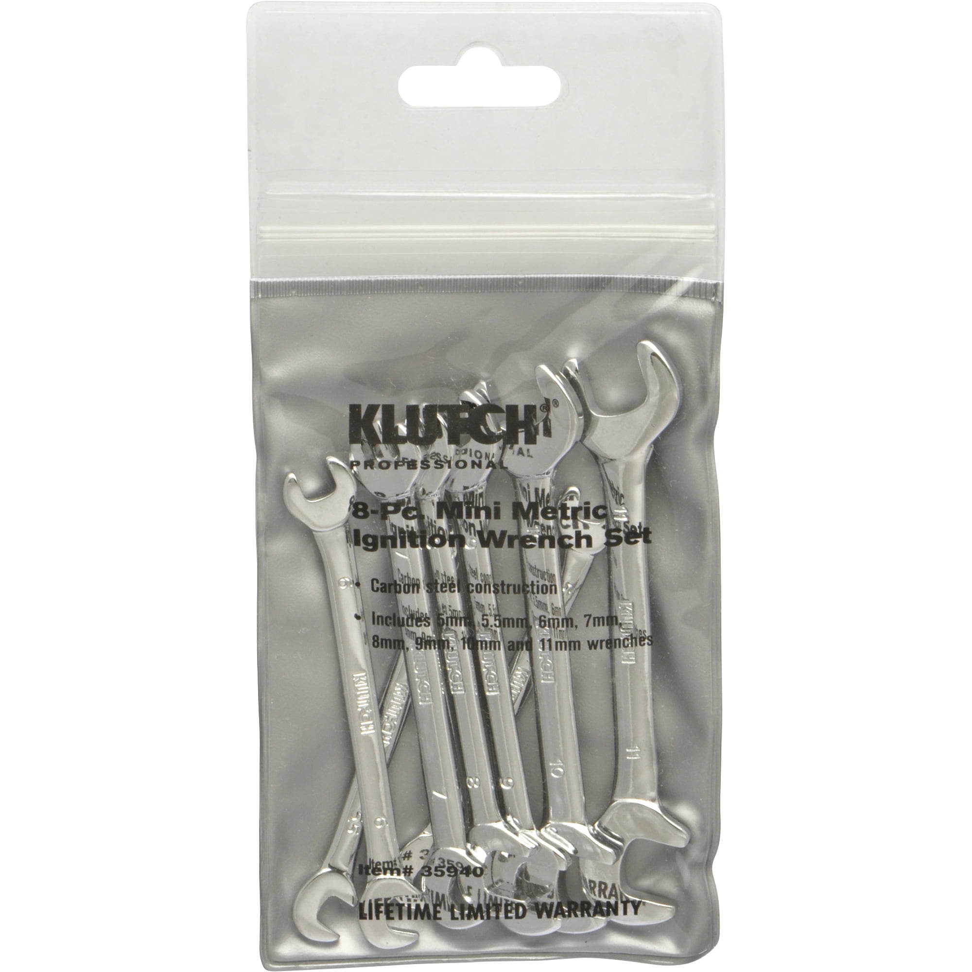 Klutch Mini Ignition Wrench Set, 8-Pc., Metric