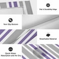 thumbnail image 6 of Purple Grey Stripes Outdoor Rug for Patio/Deck/Porch, Non-Slip Large Area Rug 6 x 9 Ft, Simple Striped Lines Minimalist Modern Indoor Outdoor Rugs Washable Area Rugs, Camping Rug Carpet Runner, 6 of 8