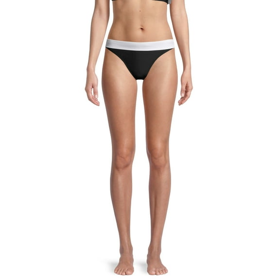 Nicole Miller Women's Color Block Bikini Bottom Swimsuit