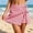 Red, variant on Womens High Waisted Gingham Skort A-Line Wrap Mini Skirt with Shorts Side Tie Cotton Plaid Skorts Summer Red XL(XL)