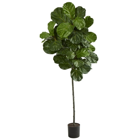 Nearly Natural 6.5' Fiddle Leaf Artificial Tree, Green