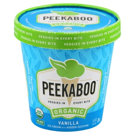 Peekaboo Ice Cream Organic Vanilla with Hidden Zucchini