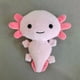 thumbnail image 1 of Bonita almohada de peluche con forma de ajolote, cojín de peluche de dibujos animados (rosa), 1 of 4