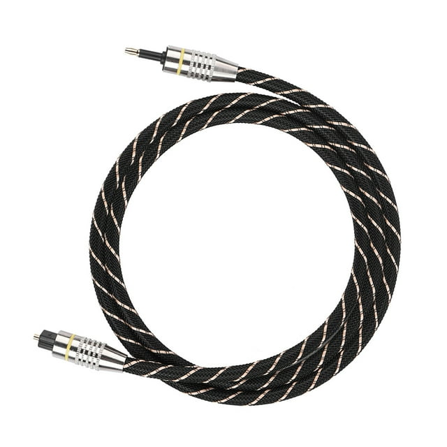 Cable De Audio óptico A 3,5 Mm, Chapado En Oro, Baja Oss, Baja Fluctuación, Sonido Claro, Para DVD, Amplificador, TV, Ordenador Portátil, Negro, 1m