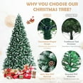 thumbnail image 4 of Topbuy 6FT Lifelike Xmas Tree Lush Snowy Christmas Tree W/ 1000 PVC Branch Tips, 4 of 10
