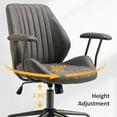 thumbnail image 6 of Ovios Office Chair Ergonomic Height Adjustable Home Computer Chair Rolling Swivel Task Chairs with Suede Leather, 6 of 7