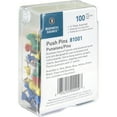 thumbnail image 4 of (2 pack) Business Source, BSN81001, 1/2" Head Push Pins, 100 / Box, Assorted, 4 of 7
