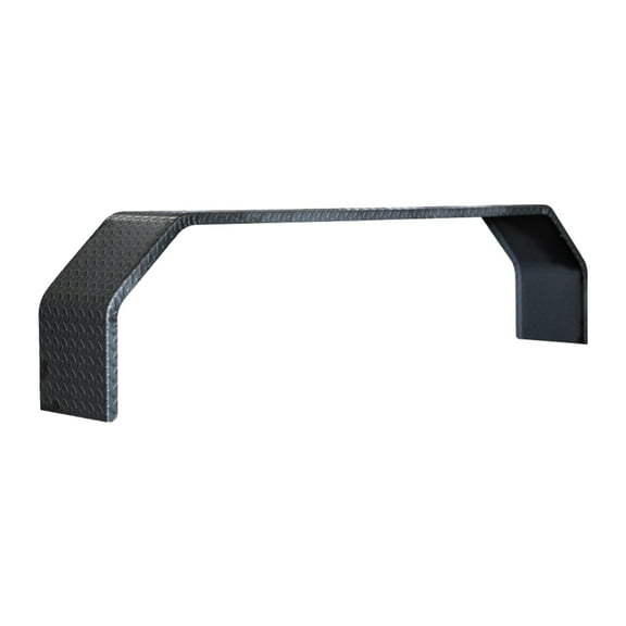 10x72 Tandem Axle Trailer Fender 14-Gauge Raw Steel Diamond Tread Plate Double Broke, Fits 15-17.5" Wheels for Dual-Axle Trailers