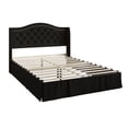 thumbnail image 2 of HMD Eleanor Twin Tufted Upholstered Platform Bed, Black, 2 of 5