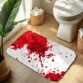 thumbnail image 6 of 1pc Durable Decorative Bathroom Anti-Slip Carpet, Red Ink Blot Thickened Flannel Mat Decor, Machine Washable, Suitable for Bathroom, Bedroom, Living Room, Kitchens Entrance,16x24 inches, 6 of 7