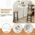 thumbnail image 4 of Homall Bistro Pub Table Round Bar Height Cocktail Table Metal Base MDF Top Obsidian Table with Black Leg 23.8-Inch Top, 39.5-Inch Height, White, 4 of 10