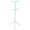 thumbnail image 1 of Percha de almacenamiento de prendas de secado para ropa de trípode, estante de toallas de secado de lavado de lavado plegable para ropa interior de Azul 2 capa, 1 of 8