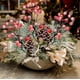thumbnail image 1 of pieza de esquejes blancos navideños | Ramas artificiales de agujas de pino de plástico | Decoración navideña de 25 cm para árboles, coronas, centros de mesa y arreglos navideños., 1 of 6