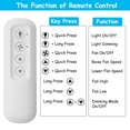 thumbnail image 3 of Reemplazo de control remoto para ventilador de techo Hunter 99770 99392 99813, 3 of 7