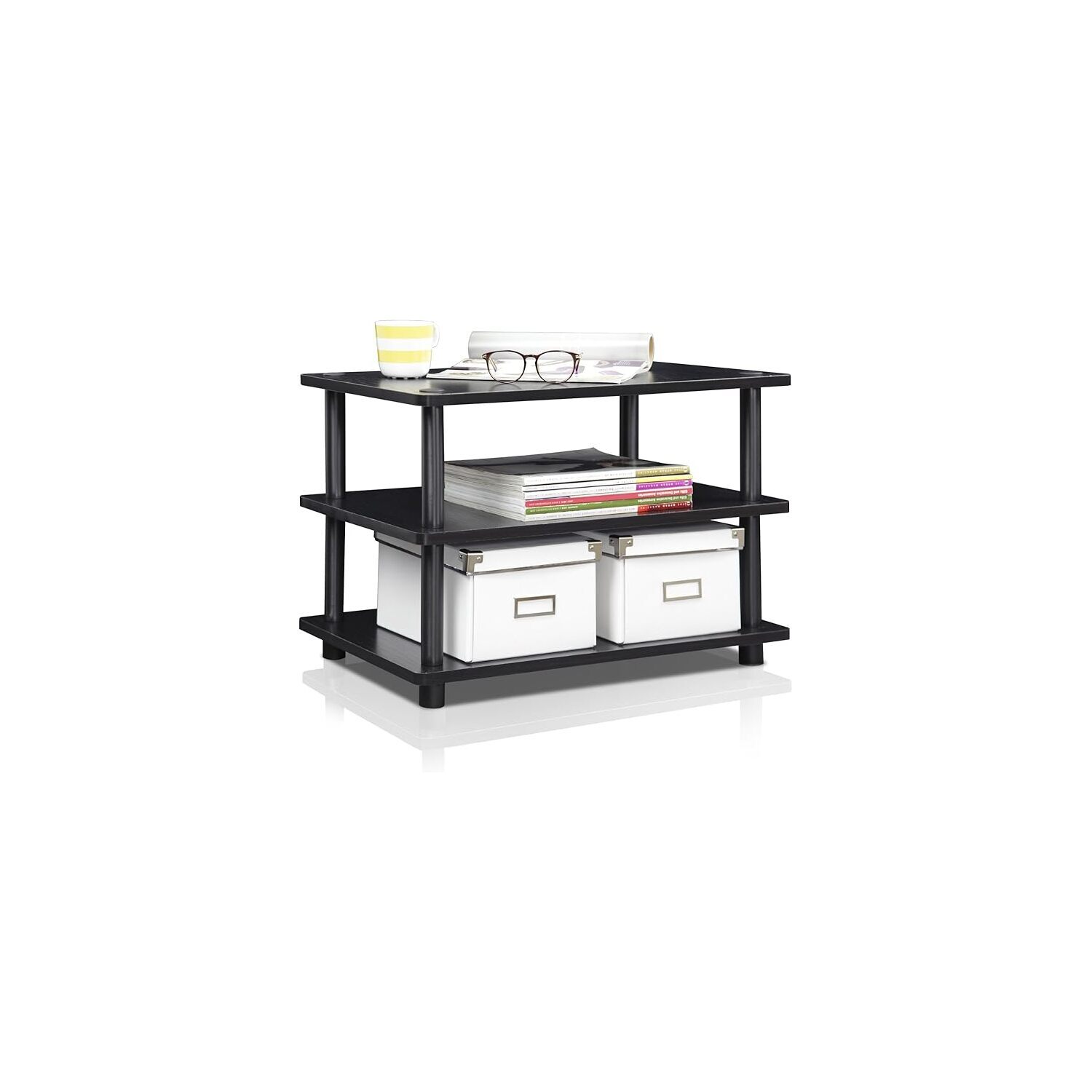TV Stand - Tiered Wooden Entertainment Center - Modern Living Room Design - Easy Assembly