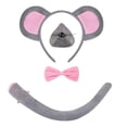 thumbnail image 1 of Disfraz de ratón para niños, diadema con orejas de ratón, accesorios de cosplay, tocado de animal Estilizar un, 1 of 9