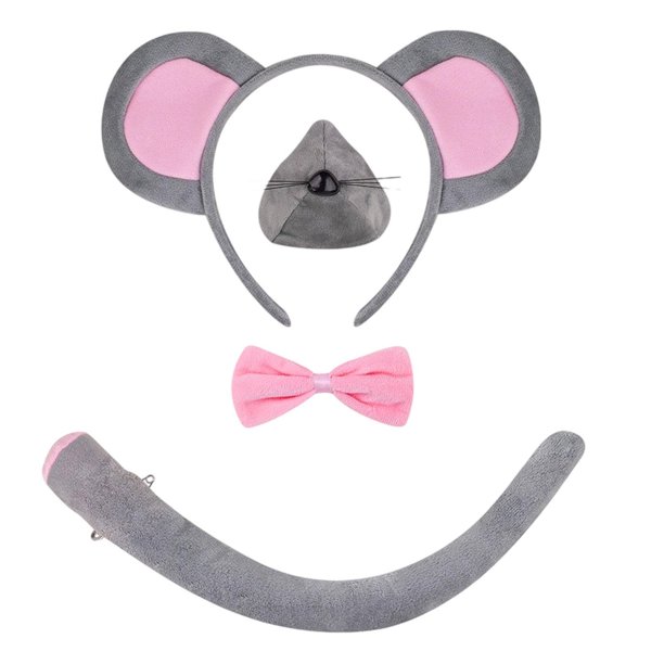Disfraz de ratón para niños, diadema con orejas de ratón, accesorios de cosplay, tocado de animal Estilizar un