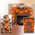 thumbnail image 5 of Suncoda 6.6 ft Garland with Lights, Maple Rattan Vines Fall Decor, Garland for Mantle Fireplace Tabletop Stair Thanksgiving Halloween Decorations, 5 of 6