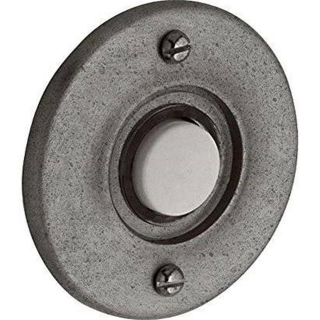 Baldwin 4851452 Distressed Antique Nickel Round Bell Button