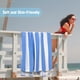 thumbnail image 4 of Toalla de playa HENBAY de microfibra de gran tamaño 90x180 cm azul, 4 of 6