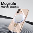 thumbnail image 7 of Allytech Plated Case for iPhone 17 Compatible with MagSafe, Magnetic Ring Kickstand Slim Lightweight Cover with Lens Protector, Luxury Soft TPU Shockproof Case for Women Men - Lightpink, 7 of 7