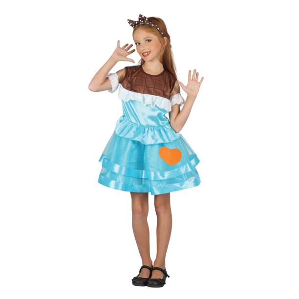Bristol Novelty - Disfraz diseño Graciosa Tableta Chocolate para niñas (Azul/Marrón)