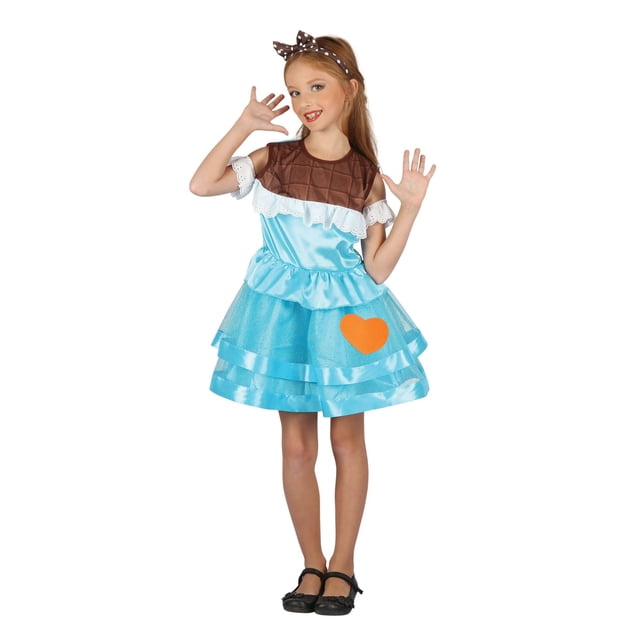 Bristol Novelty - Disfraz diseño Graciosa Tableta Chocolate para niñas (Azul/Marrón)