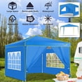 thumbnail image 4 of COBIZI 10x10 Pop up Canopy with Sidewalls Waterproof Outdoor Canopy Gazebo Anti-UV Instant Foldable Canopy Tent for Party with Carry Bag,Blue, 4 of 6
