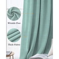 thumbnail image 6 of Linen Mint Green Blackout Curtains for Bedroom - 84 Inch Long Light Blocking 2 Panels Set, Modern Minimalist Pure Solid Color Thermal Insulated Living Room Drapes Grommet Window Curtains 52"x84", 6 of 8
