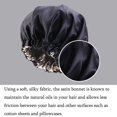 thumbnail image 5 of Silk Bonnet For Natural Hair, Satin Bonnet Silk Bonnet Hair Bonnet For Sleeping, Satin Bonnet For Hair Bonnets For Women, Black, 5 of 7