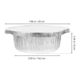 thumbnail image 2 of OULII 5Pcs Disposable Aluminum Foil Pans with Covers for Cooking Baking Roasting Portable Food Containers, 2 of 6