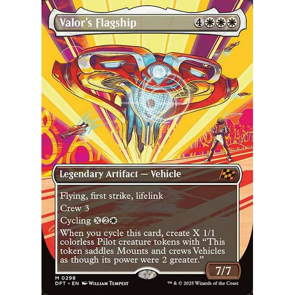 MtG Aetherdrift Mythic Rare Valor's Flagship (Revved Up) #298