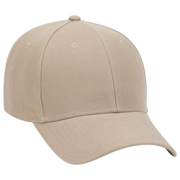 OTTO Alternative Wool Twill 6 Panel Low Profile Baseball Cap - Khaki ...