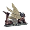 thumbnail image 2 of Napco 18 Inch Resin Constructed Resting Fairy Outdoor Garden Statue, Bronze, 2 of 6