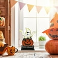 thumbnail image 3 of Mistaha Halloween Table Pumpkin Skull Wooden Decoration Halloween Party Table Centerpieces Table Topper, 3 of 8