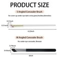 thumbnail image 3 of Angled Foundation Brush & Mini Concealer Blending Brush Nose Contour Brush, Concealer Brush Under Eye, Bronzer Highlighting Brush,Small Makeup Brush for Dark Circles Puffiness,Powder Liquid, 3 of 5