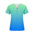 thumbnail image 3 of Patlollav Womens Short Sleeve Tops Fashion V Neck Print Casual Loose Shirts, 3 of 6