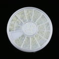 thumbnail image 3 of UDIYO 3 Sizes Nail Art Wheel White Faux Pearl Nail Decorations DIY Decal Manicure Tool, 3 of 6