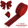 thumbnail image 2 of Naler 25 Yards Christmas Ribbon for Gift Wrapping,Buffalo Plaid  Ribbon Big Bow for Home Craft Wreath Xmas Tree Outdoor Decor, 2 of 7