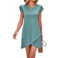 thumbnail image 1 of Vestimenta Casual Vestido casual de algodón Estilo elegante Vestido corto para mujer Traje diario (Verde XL) Ygjytge para Mujer Verde T S, 1 of 7