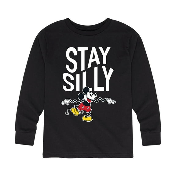 Mickey & Friends - Stay Silly - Toddler And Youth Long Sleeve Graphic T-Shirt