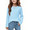 Light Blue, variant on Girls Long Sleeve Shirts Drop Shoulder Casual Loose Fit Oversize Crew Neck Blouse Tee Tops