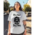thumbnail image 3 of Women's Graphic T-Shirt White M Women's Tops Funny Monster Digital Illustration Crew Neck Short Sleeve Shirts for Women, 3 of 3