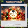 thumbnail image 2 of Gold Lettering Congratulations Grad Banner Black & Gold Graduation Backdrop Star Accents Calligraphy Font Congrats Grad Background for High School Graduation College Graduation Graduation Party, 2 of 3