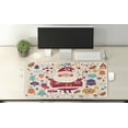 thumbnail image 2 of Christmas Computer Mouse Pad, Jolly Santa Theme Vintage Style New Year Tree Leaves Hearts in Autumn Colors, Rectangle Non-Slip Rubber Mousepad X-Large, 35" x 15" Gaming Size, Multicolor, by Ambesonne, 2 of 2