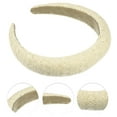 thumbnail image 3 of Unique Bargains 1 Pc Fashion Foam Raffia Straw Headband for Women for Girls 5.91"x1.18" Beige, 3 of 6
