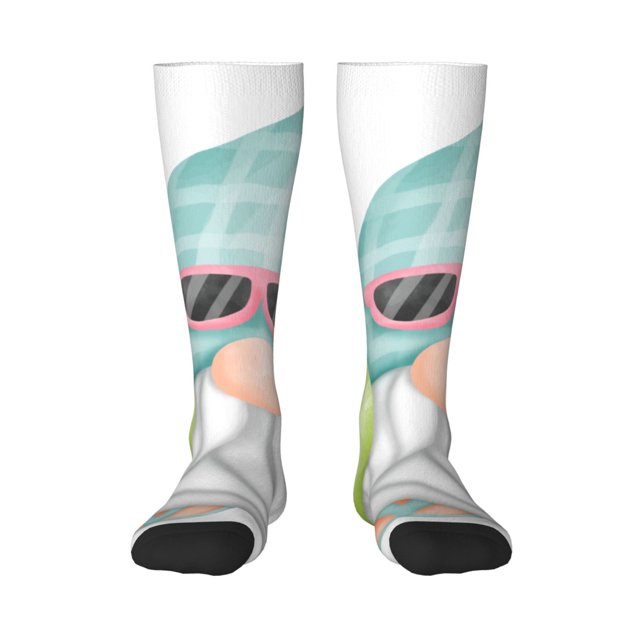 Balery Summer Gnome,Cute Gnome Calcetines novedosos Calcetines deportivos Calcetines hasta la rodilla Calcetines de algodón Calcetines originales y geniales