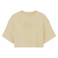 thumbnail image 5 of Yuanlong Womens Tshirts Round Neck Short Sleeve Summer Cropped T Shirts Solid Color Loose Fit Minimalist Sporty Basic Tees, 5 of 6