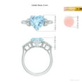 thumbnail image 5 of ANGARA Natural 1.8 ct Aquamarine Engagement Ring with Diamonds in 925 Sterling Silver for Women (Size-9mm) | March Birthstone, Anniversary, Jewelry Gift for Women | Natural Aquamarine Ring, 5 of 9