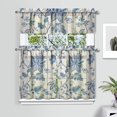 thumbnail image 2 of Wildflower Farmhouse Curtains 36 Inch - 3 Panel Rustic Bohemian Set with Vintage Floral Print, Rod Pocket Kitchen Window Drapes for Cottage Style, 2 of 6